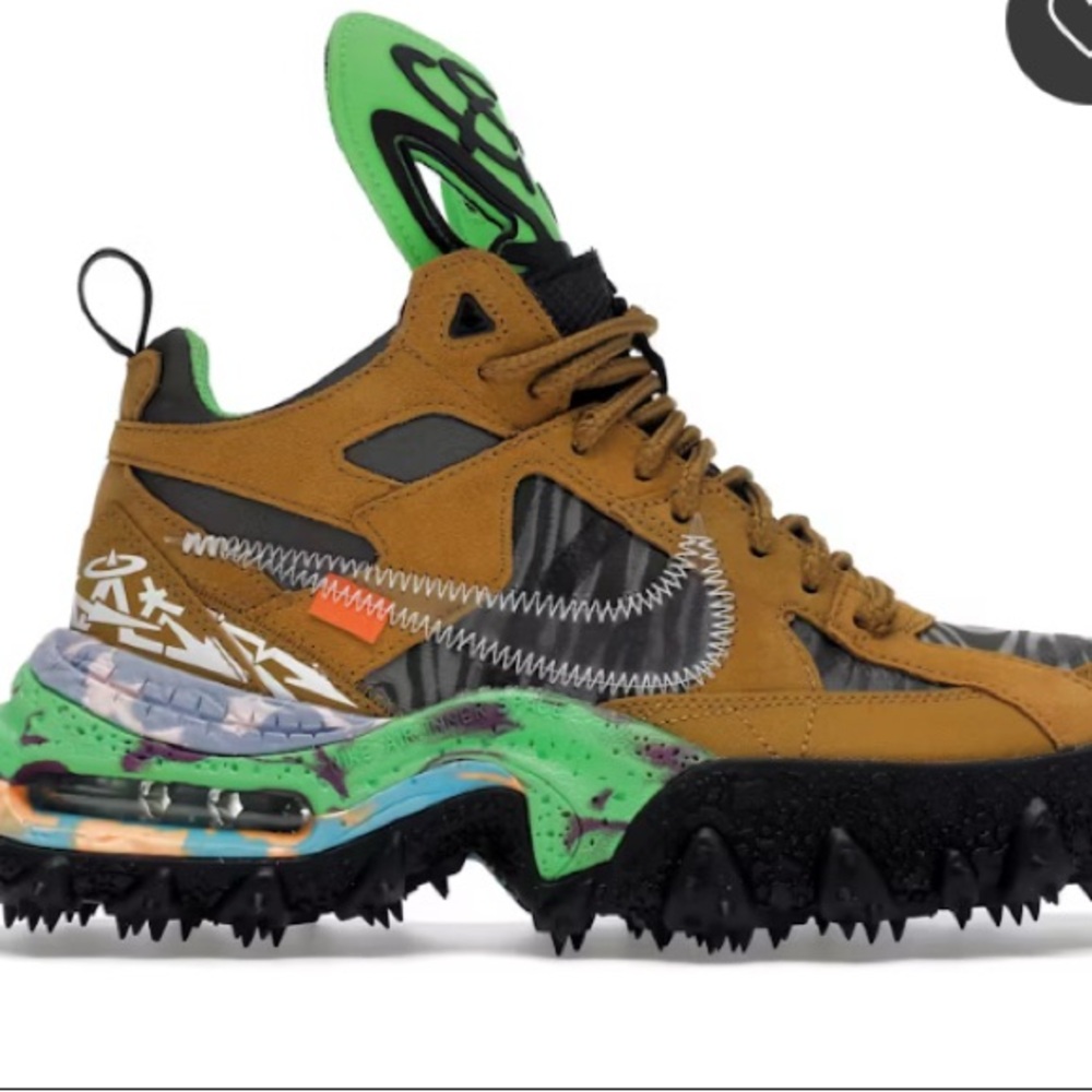 Off-White Wheat Green Strike Nike Air Terra Forma Sneaker in Brown and Green
